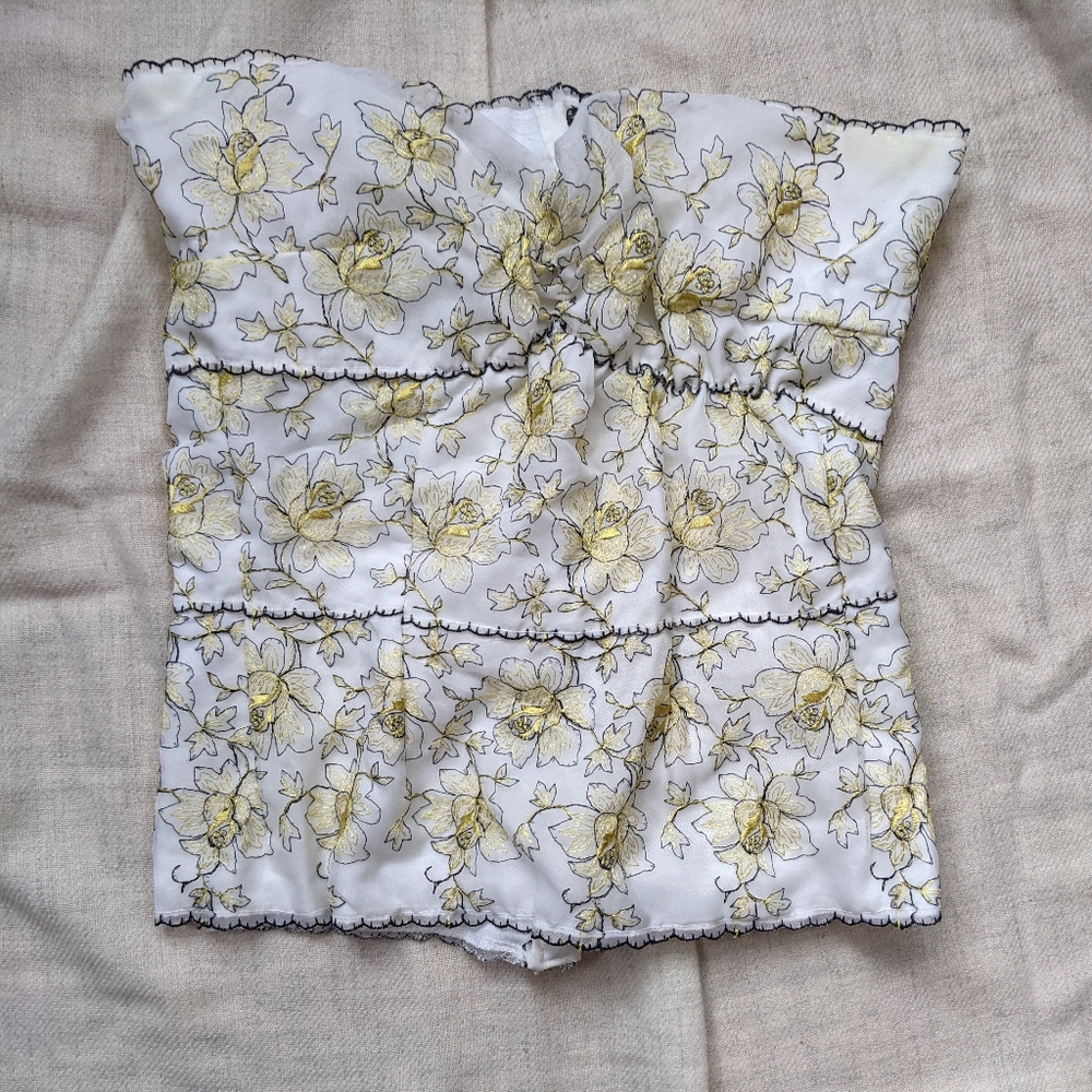 Handmade lace corset bustier tube top